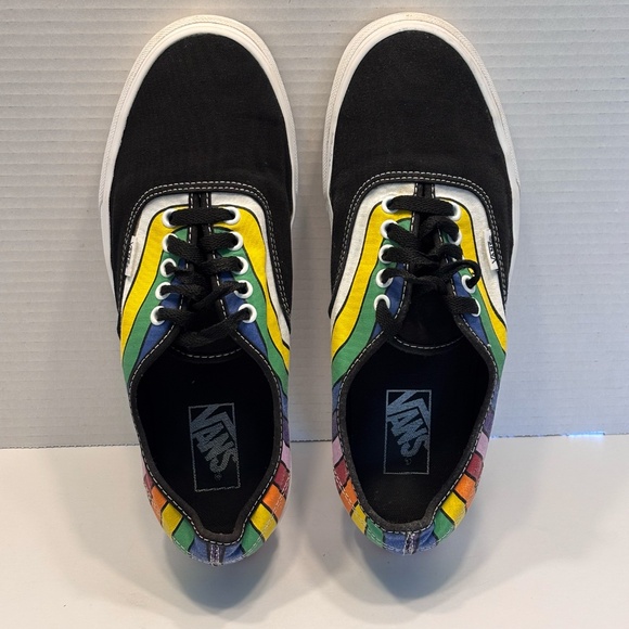 Van's Authentic Refract Rainbow Black Sneakers Men SZ 10 Women SZ 11.5 - Picture 11 of 13